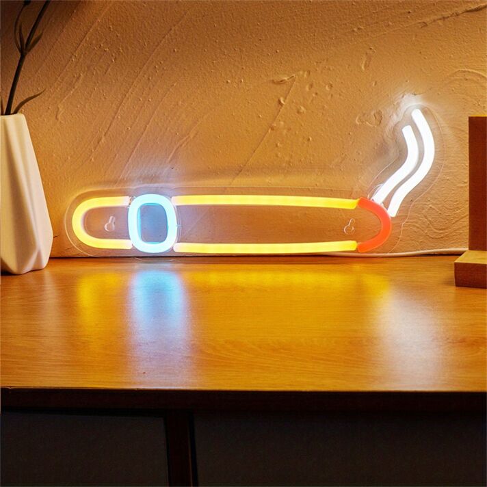 Brighten Your Bar, Office, or Home Decor with the Versatile Smoke Shape LED Neon Sign