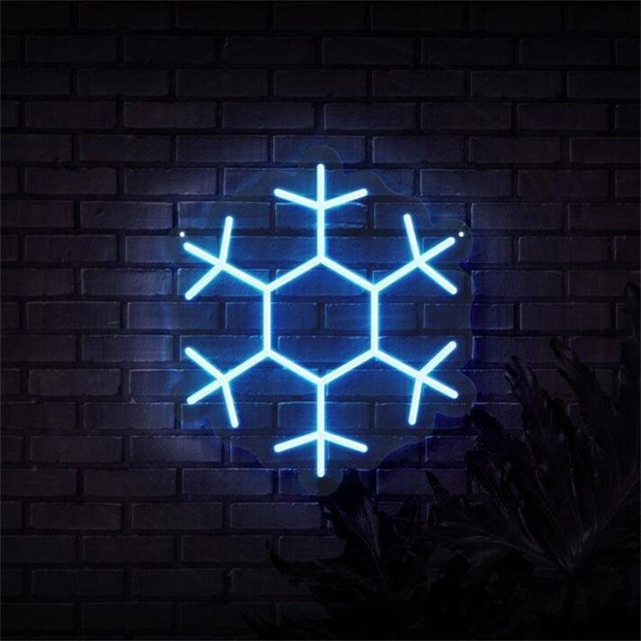 Brighten Your Winter Celebrations: Snowflake LED Neon Sign Sketch and Etch Us for Home, Office, and Festive Decorations.