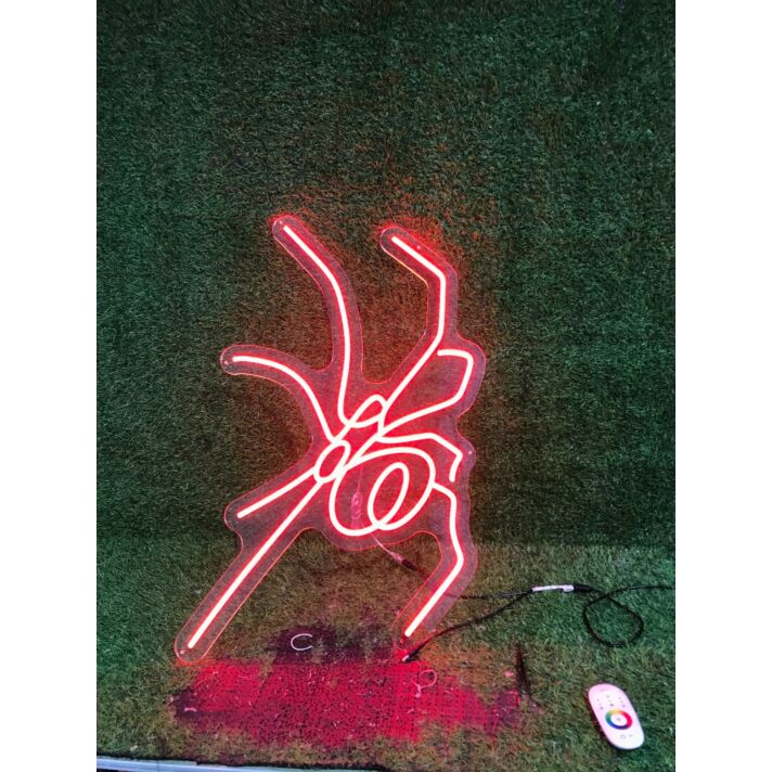Light Up Your Night: Red Spider Cool Decor LED Neon Sign for Bars, Gaming Rooms, and Edgy Interiors.