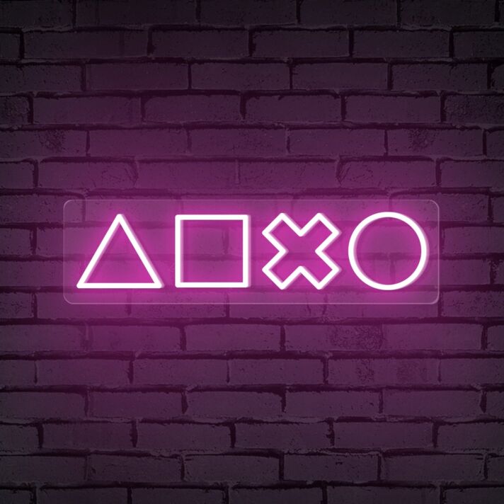 Elevate Your Gaming Room, Man Cave, or Party Ambience with the Controller Buttons Neon Sign For Gamers.