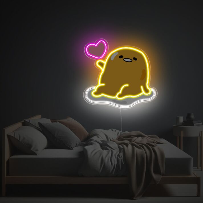 Brighten Up Your Bar, Wedding, or Living Space with the Showing Love Yolk Guy LED Neon Acrylic Artwork.
