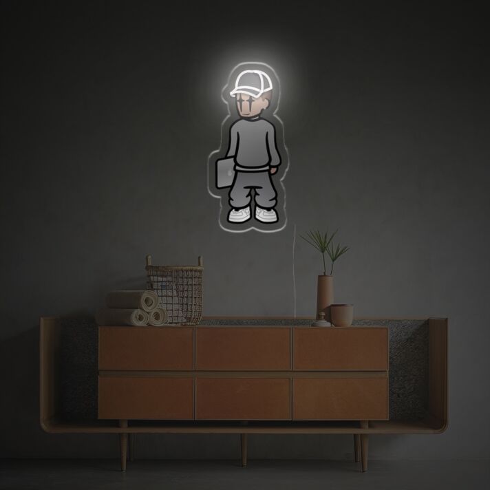 Brighten Your Home Decor, Office Ambiance, and Party Vibes with the Pop Cool Hight Street Man LED Neon Acrylic Artwork.