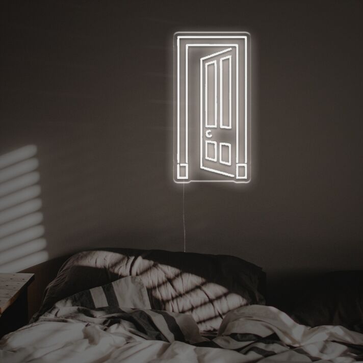 Brighten Your Entrance with the Opening Door LED Neon Sign - Perfect for Homes, Bars, and Welcoming Events