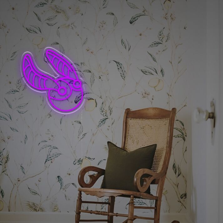 Light Up Your Magical Moments: Golden Snitch LED Neon Sign for Weddings, Bars, and Enchanting Home Decor