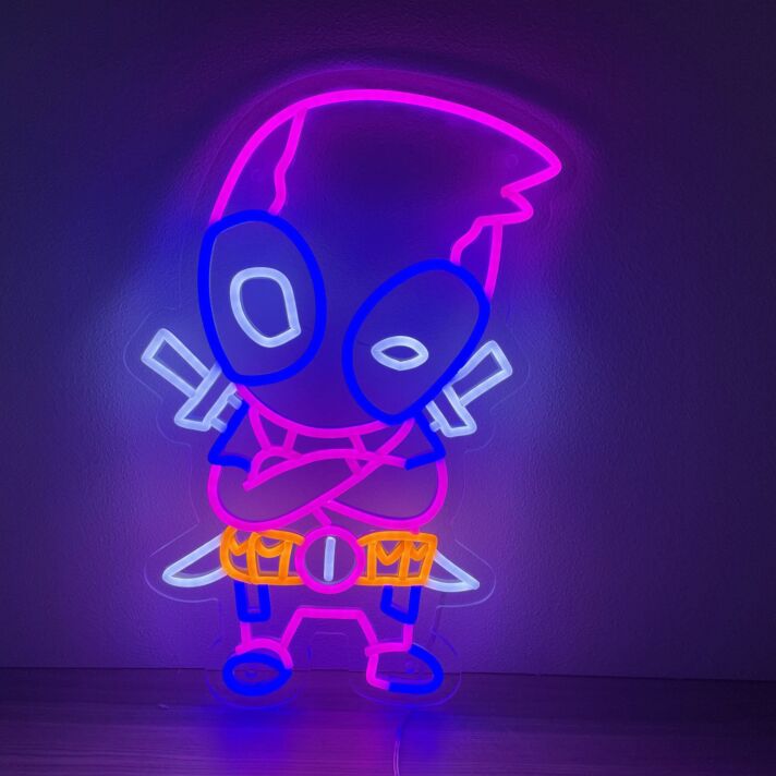 Revamp Your Space: Deadpool Neon Sign Brings Vibrant Color to Your Game Room, Home, and Bar Decorations.