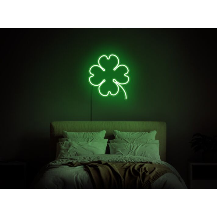 Brighten Your Home, Bar, or St. Patrick's Day Celebrations with the Lucky Clover Neon Sign Neon Sign Clover Led 4 Leaf Clover Neon Shamrock Sign Spring Neon.