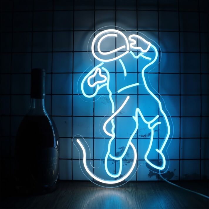Brighten Your Space: Astronaut Spaceman Art Neon Decor - Perfect for Home Office, Gaming Rooms, or as a Unique Gift for Your Boyfriend