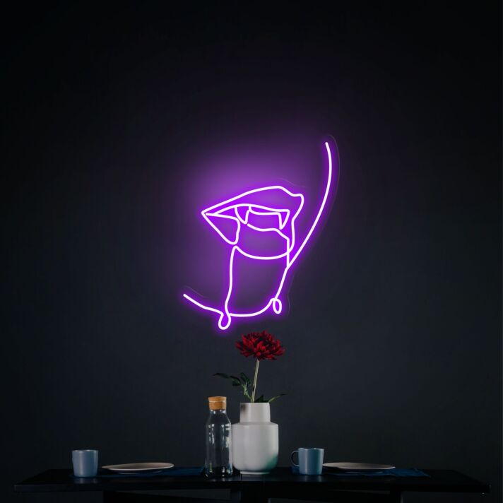 Transform Your Space into a Spooky Spectacle: Vampire Led Neon Sign Halloween Wall Decor for Home, Office, Store, Bar, or Vampire-Themed Parties.