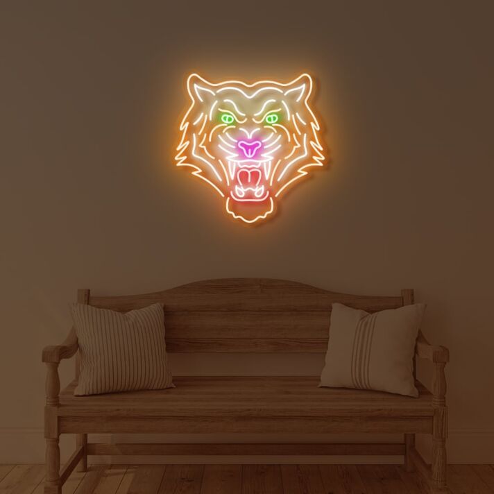 Tiger Head LED Neon Sign