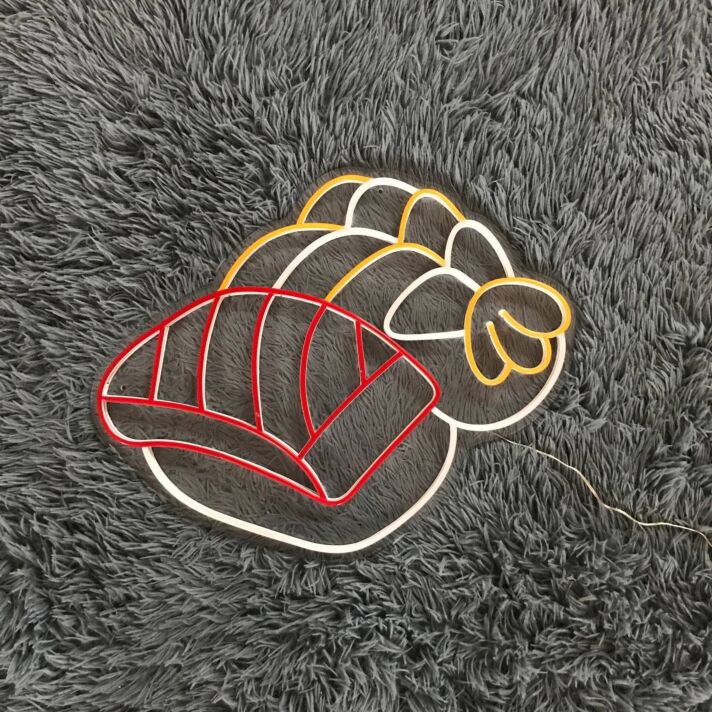 Sashimi Japanese Logo Decor Sushi Hanging Led Neon Sign Light Sushi Store Wall Decor