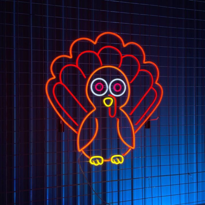 Turkey Led Neon Sign Thanksgiving Restaurant Decor Led Neon Sign