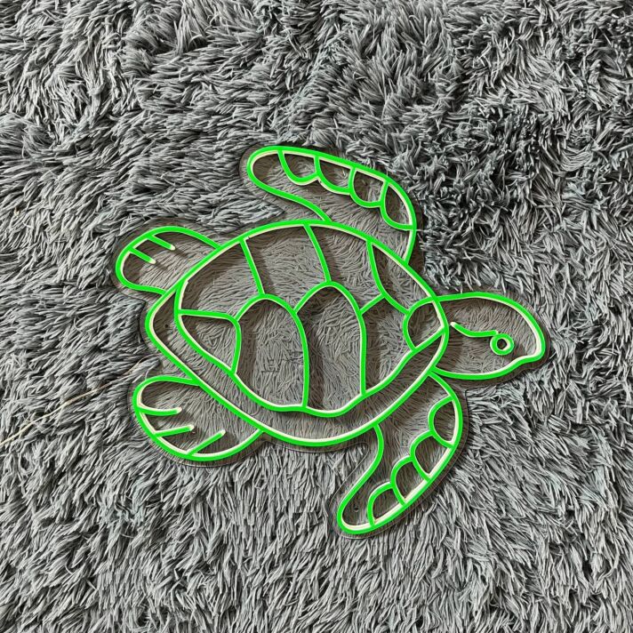 Turtle On The Sea Led Neon Sign Room Decor Ocean Turtle Wall Decor