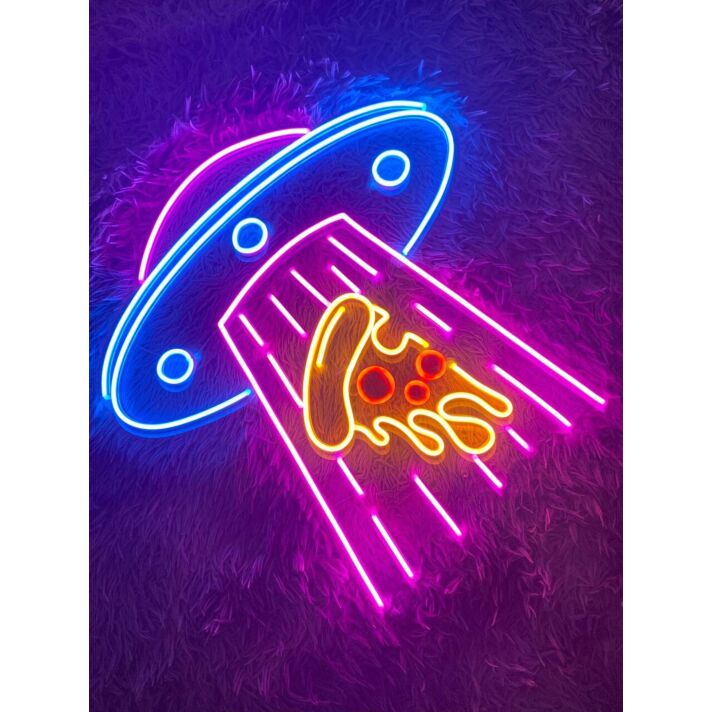 Ufo Pizza Led Neon Light Home Room Decor Restaurant Decor