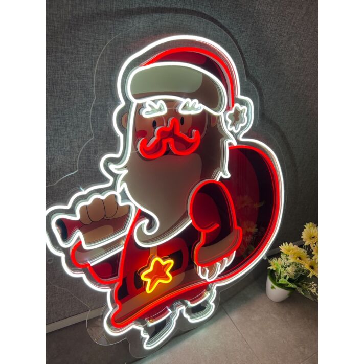 Santa Claus Uv Printed Artwork - Spark Holiday Magic With Festive Delight
