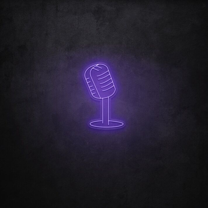 Microphone LED Neon Sign