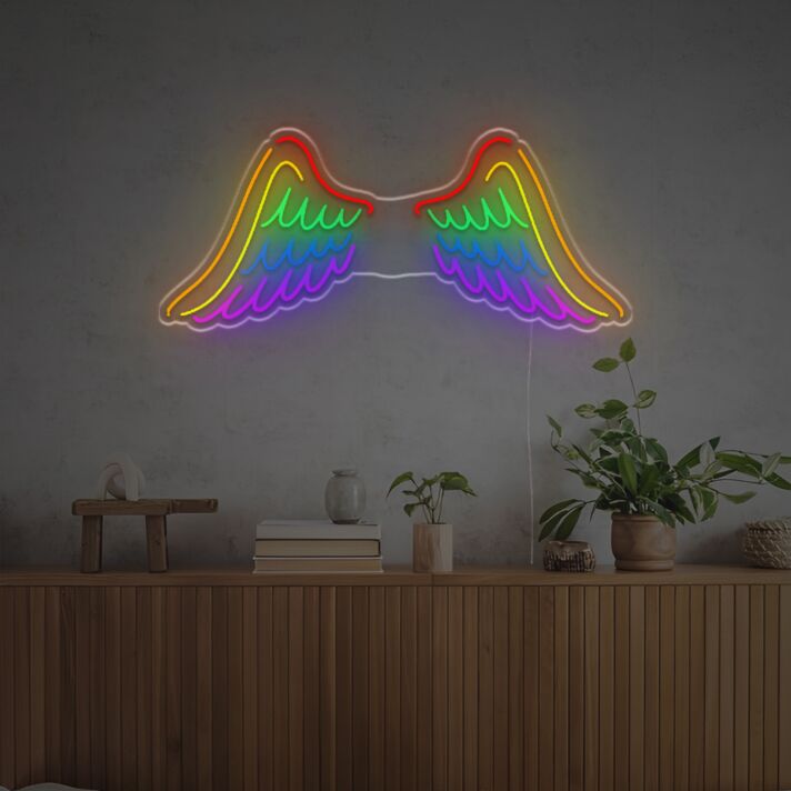Colorful Wings LED Neon Sign