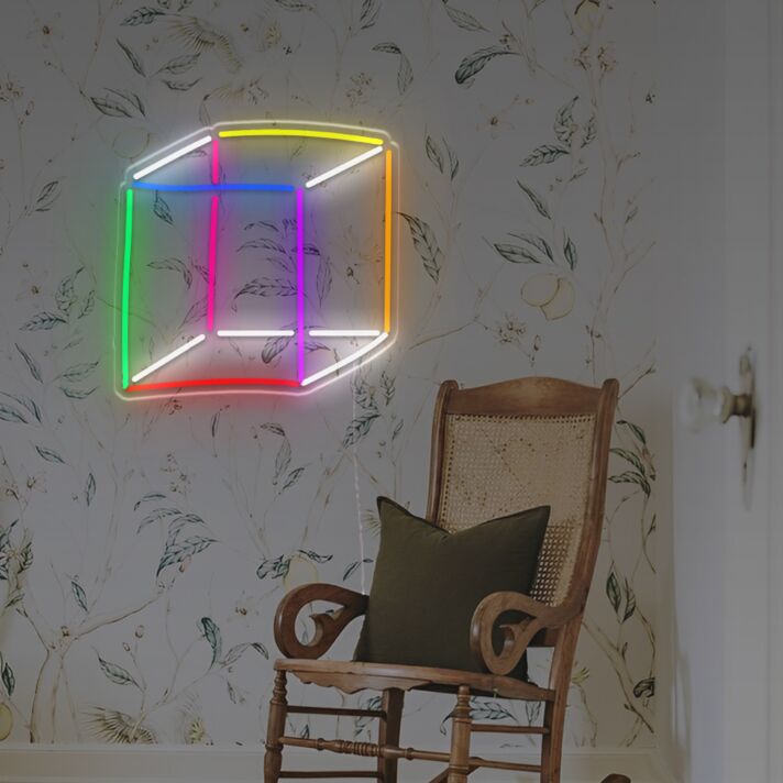 Colorful Cube LED Neon Sign
