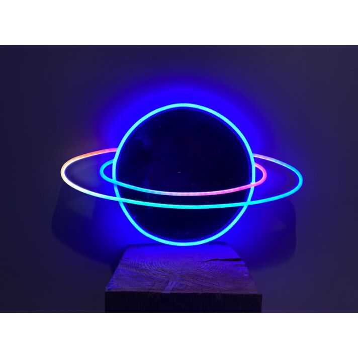 Planet Saturn Neon Sign