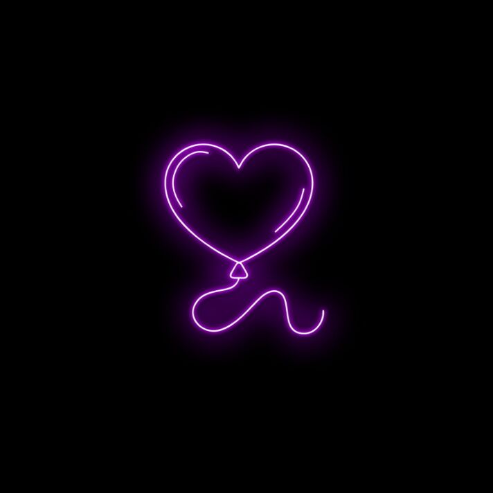 Heart Balloon Neon Sign