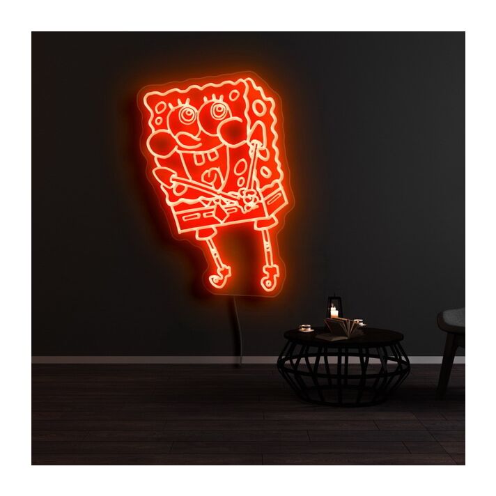 Spongebob Cute Face Neon Sign