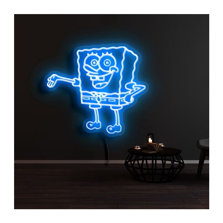 Spongebob Reaching Hand Neon Sign