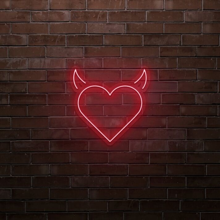 Devil Heart LED Neon Sign