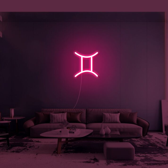 Gemini Zodiac Neon Sign
