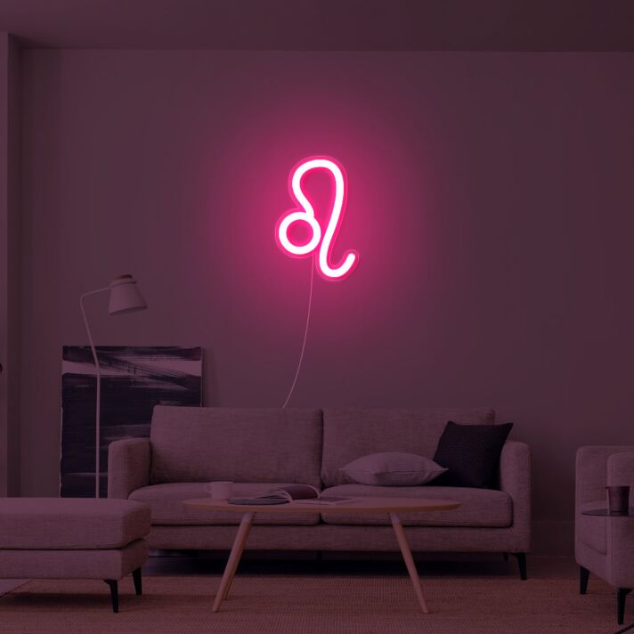 Leo Zodiac Neon Sign