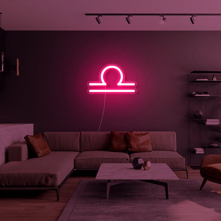 Libra Zodiac Neon Sign