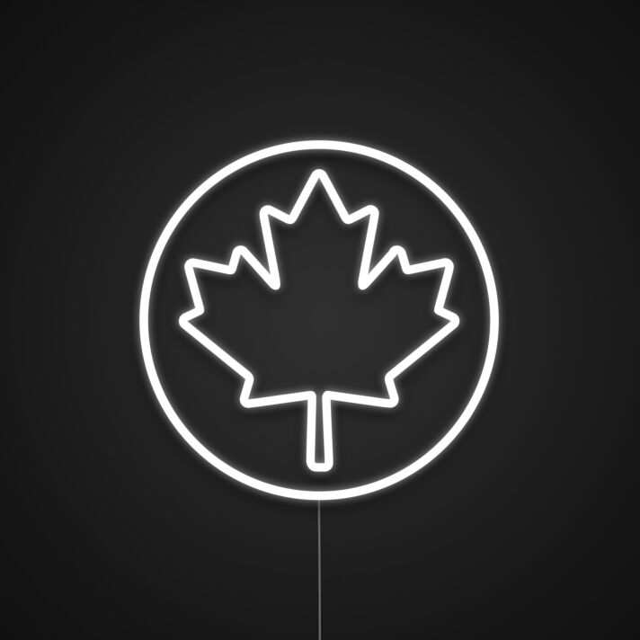 Canadian Maple Leaf Canada Day Neon Sign