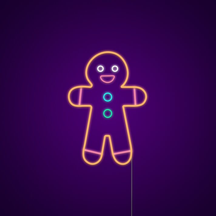 Gingerbread Man Neon Sign