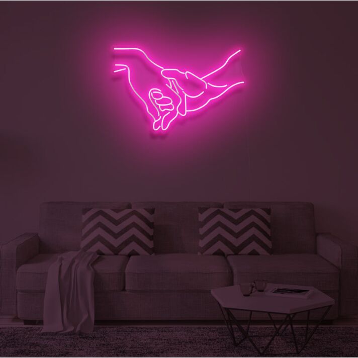 "HOLD MY HAND" LED Neon Sign