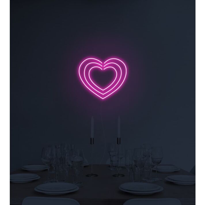 Triple Hearts Neon Sign