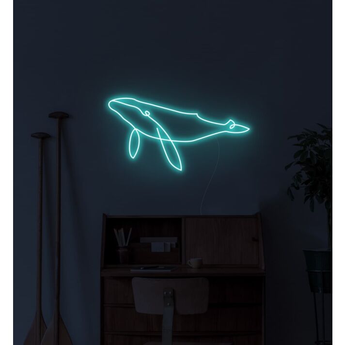 Whale Neon Sign