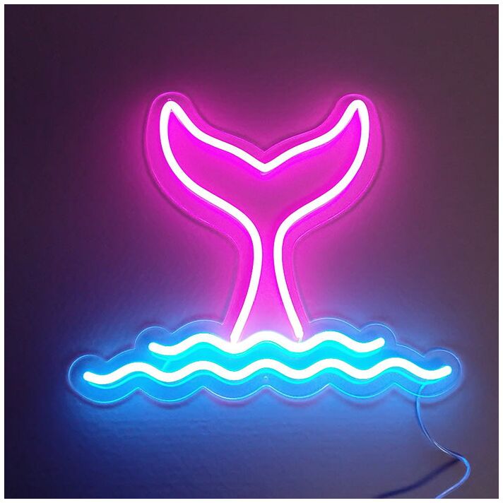 Element Symbol Swimming Mermaid Neon Sign