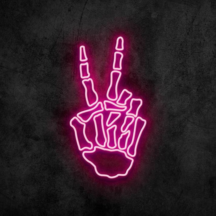 Bone Hand Neon Sign