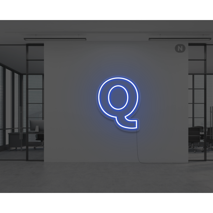 Neon Letter Q