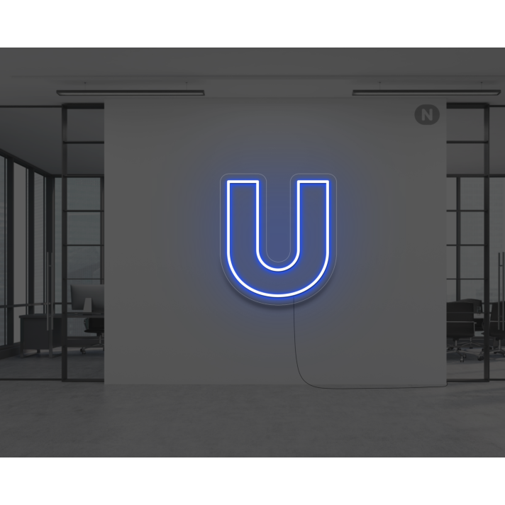 Neon Letter U