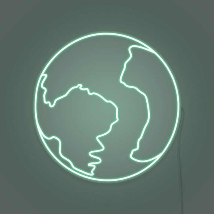 The earth LED neon sign