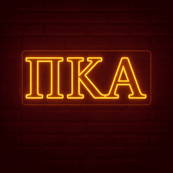 Pi Kappa Alpha ΠΚΑ LED Neon Sign Ideal for Chapter House Decor and Campus Pride