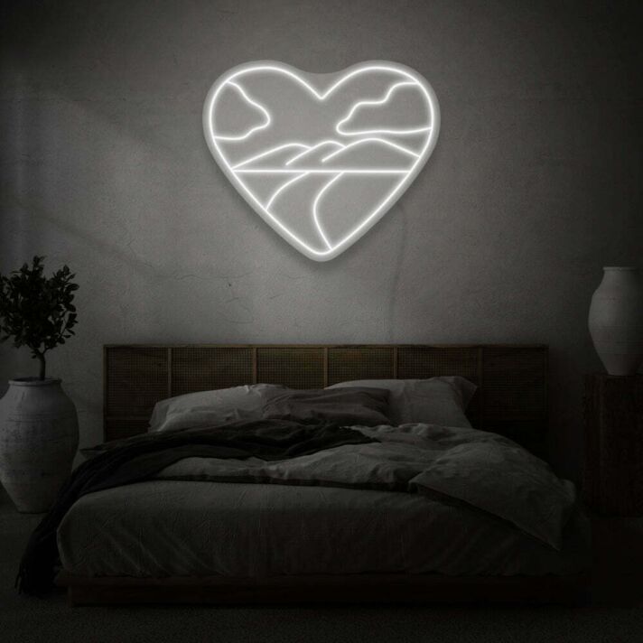 Heart With Landscape LED Sign