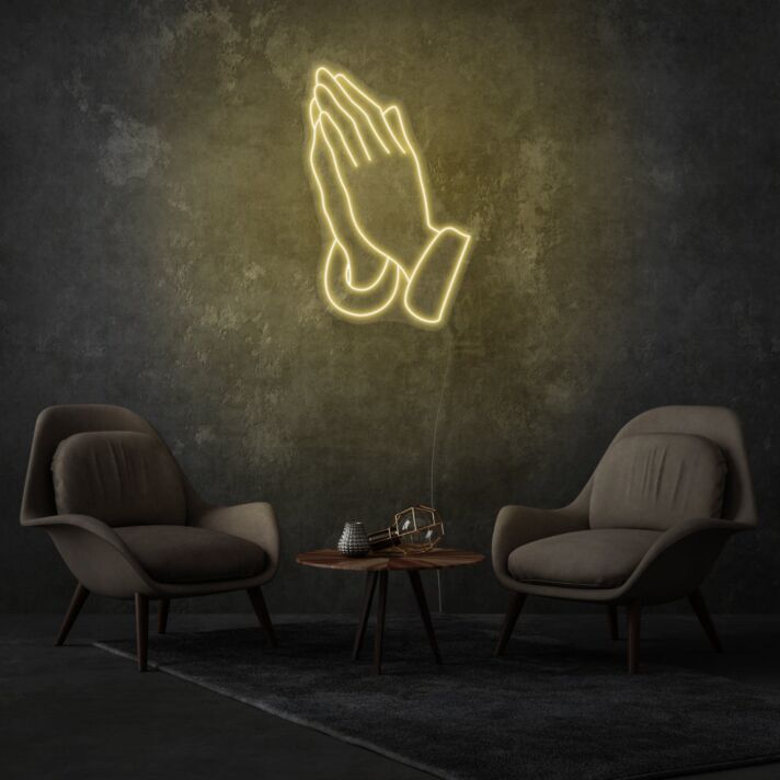 Hands In Prayer LED Sign
