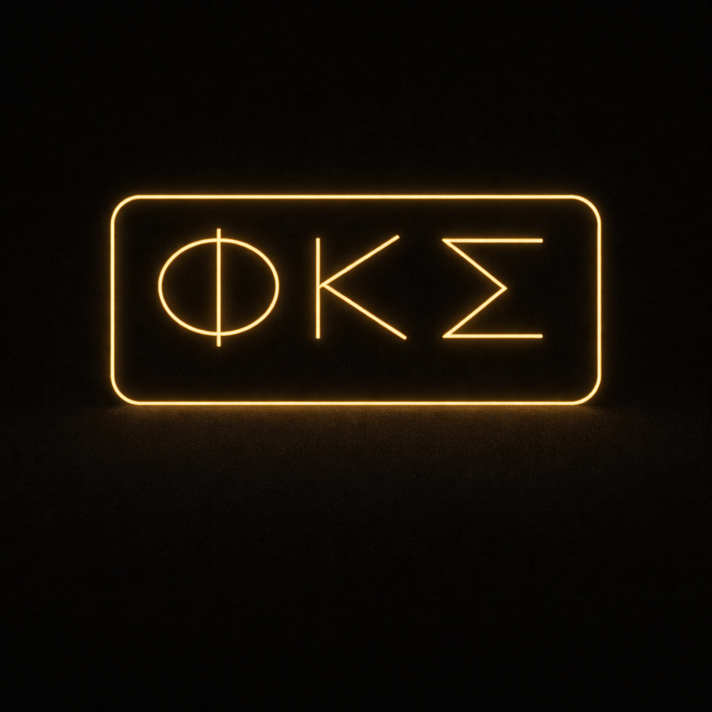 Phi Kappa Sigma ΦΚΣ LED Neon Sign Celebrating Brotherhood and Tradition