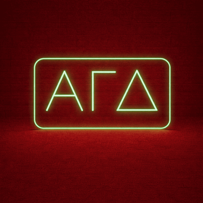 Alpha Gamma Delta ΑΓΔ LED Neon Sign Celebrating Sisterhood and Leadership
