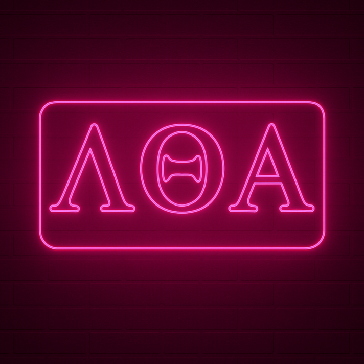Lambda Theta Alpha ΛΘΑ LED Neon Sign Celebrating Sisterhood and Culture
