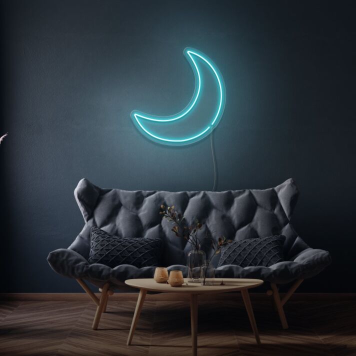 Crescent Moon LED Neon Sign
