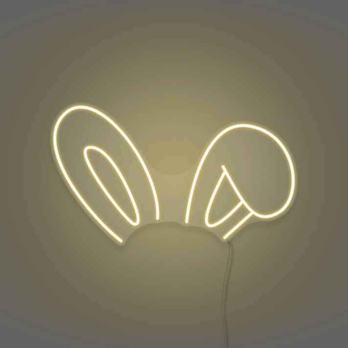 Bunny Ears Neon Playful and Cute