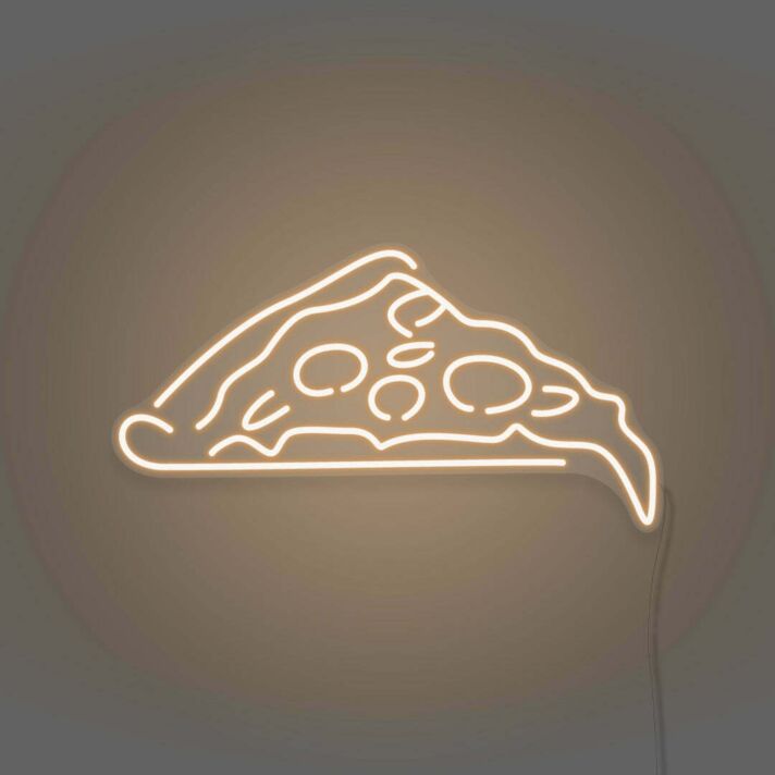 Pizza Slice Neon Celebrating a Slice of Joy