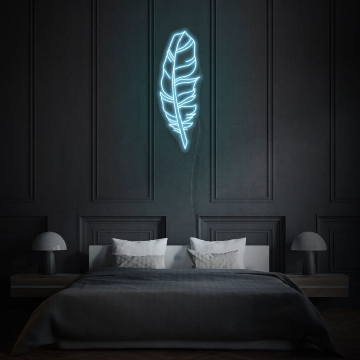 Feather Neon Art Delicate and Ethereal Beauty
