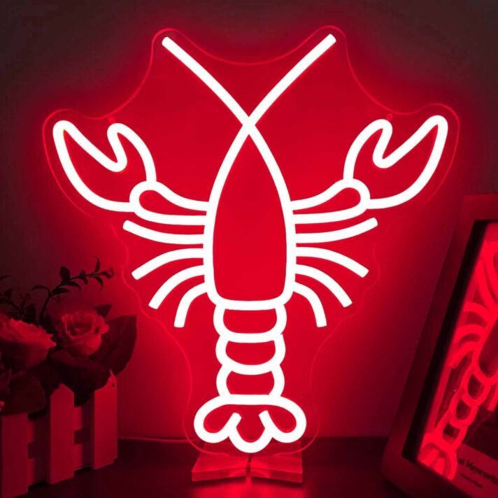 Vibrant Lobster Neon Sign